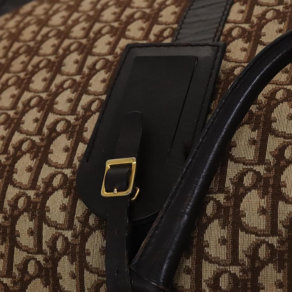 Christian Dior Trotter Canvas Boston Bag Brown Auth 115046 - Picture 14 of 16